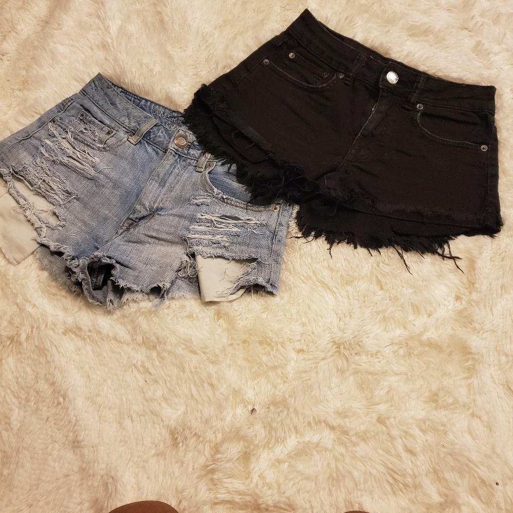 American eagle distressed jean shorts